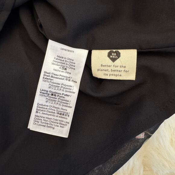 Madewell Floral Backyard Blooms Smocked Mockneck Sheer Top XS - Picture 8 of 14